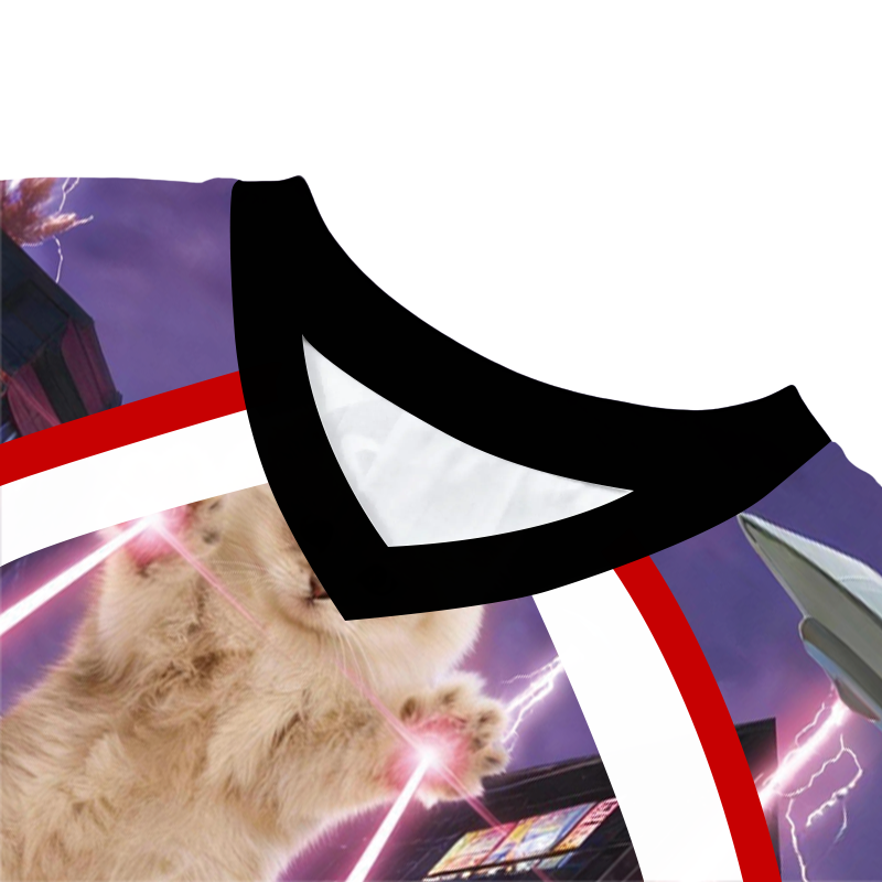 Tokyocanvas Angry Cat Long Sleeve Graphic Print T-Shirt