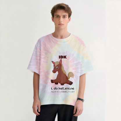 Tokyocanvas Funny Horse Graphic Print T-shirt