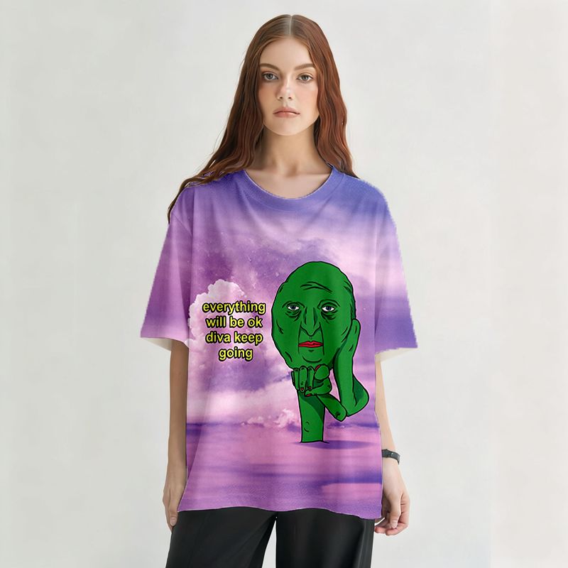 Tokyocanvas Diva Keep Going Graphic Print T-shirt