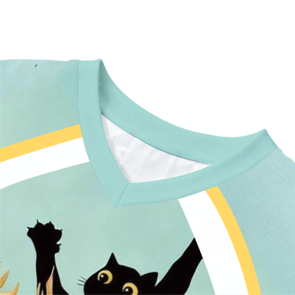 Tokyocanvas Flying Black Cat Long Sleeve Graphic Print T-Shirt