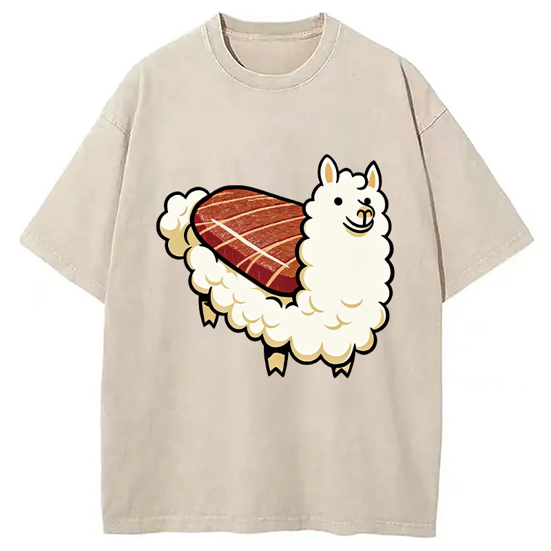 Tokyocanvas Alpaca Sushi Washed T-Shirt