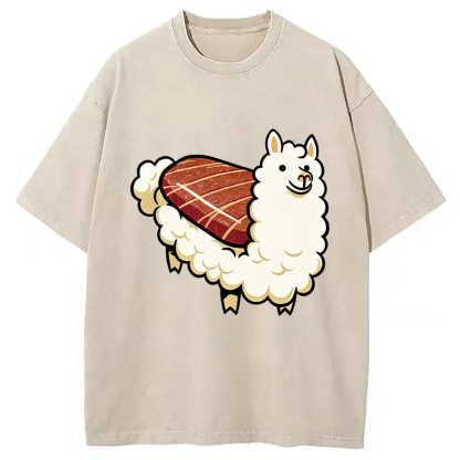 Tokyocanvas Alpaca Sushi Washed T-Shirt