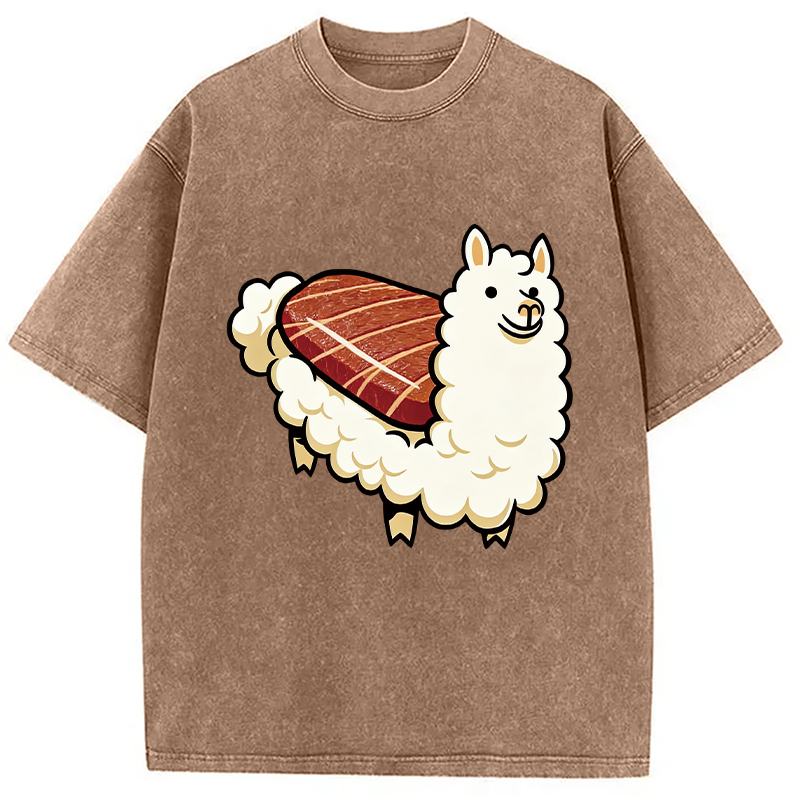 Tokyocanvas Alpaca Sushi Washed T-Shirt