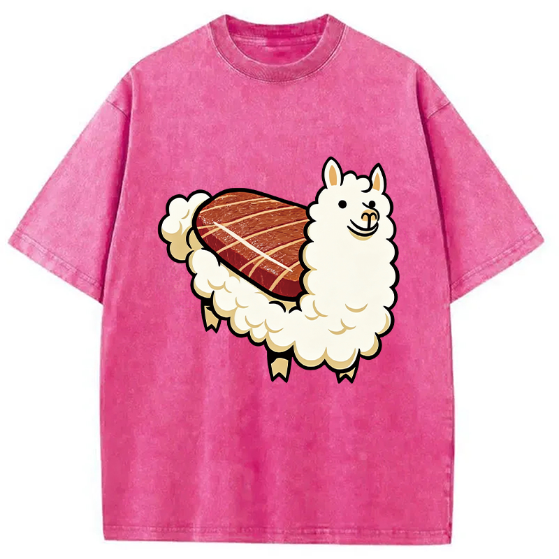Tokyocanvas Alpaca Sushi Washed T-Shirt