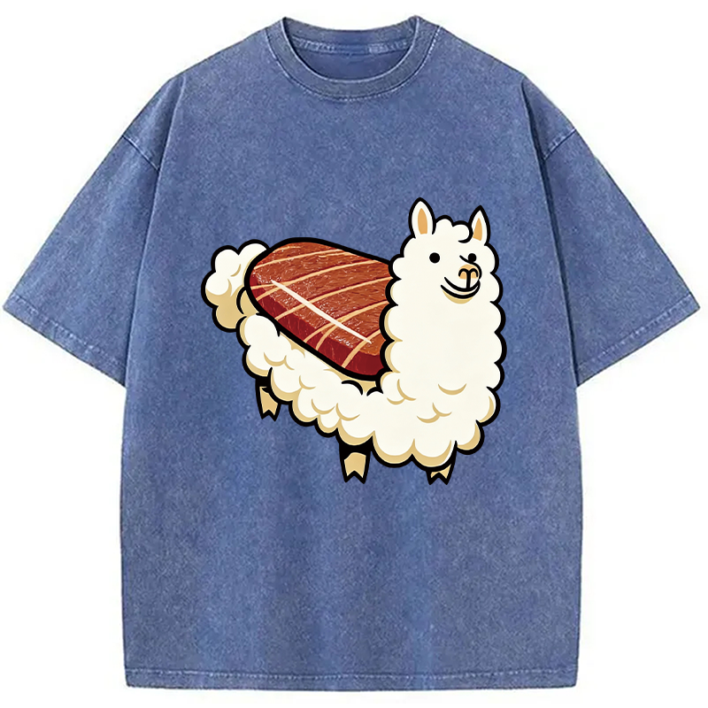 Tokyocanvas Alpaca Sushi Washed T-Shirt