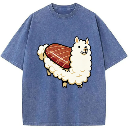 Tokyocanvas Alpaca Sushi Washed T-Shirt