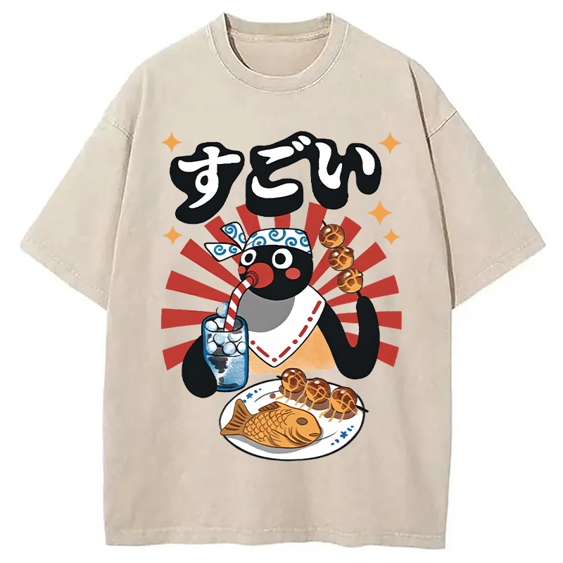 Tokyocanvas Matsuri Pengi Washed T-Shirt