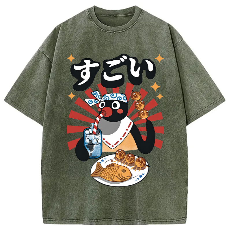 Tokyocanvas Matsuri Pengi Washed T-Shirt