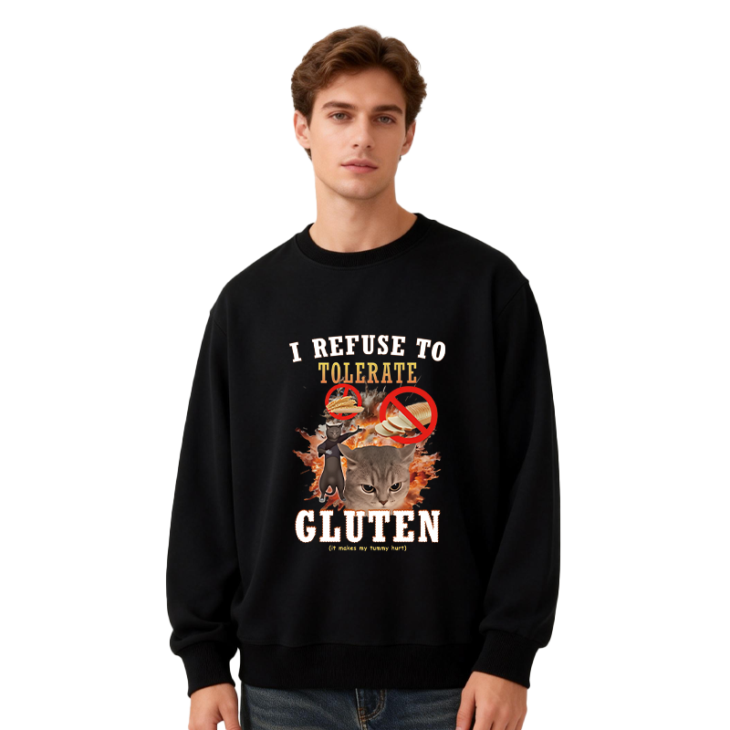 Tokyocanvas I Refuse to Tolerate Gluten Classic Sweatshirt