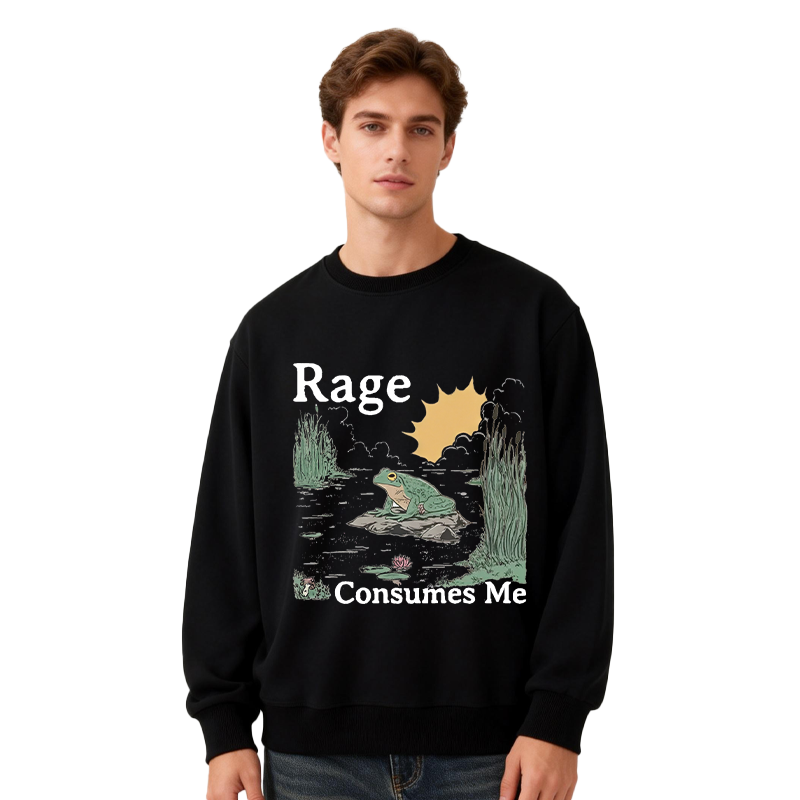 Tokyocanvas Rage Consumes Me Frog Pond Classic Sweatshirt