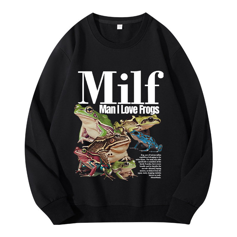 Tokyocanvas Man I Love Frogs Meme Classic Sweatshirt