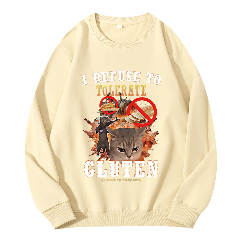 Tokyocanvas I Refuse to Tolerate Gluten Classic Sweatshirt