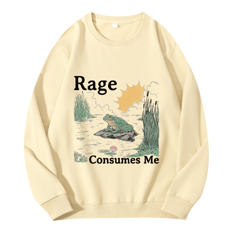Tokyocanvas Rage Consumes Me Frog Pond Classic Sweatshirt