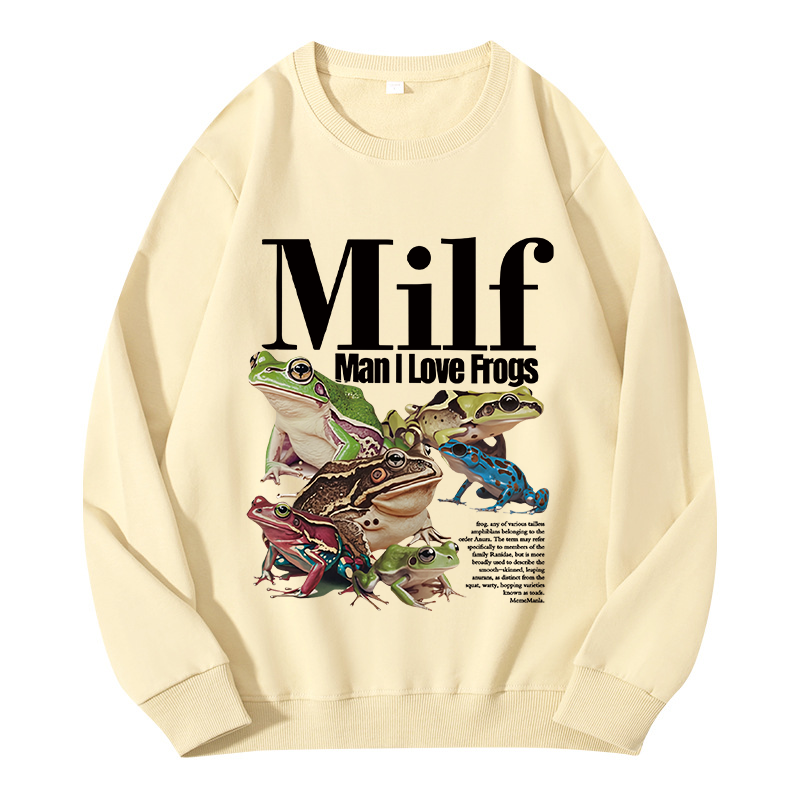 Tokyocanvas Man I Love Frogs Meme Classic Sweatshirt