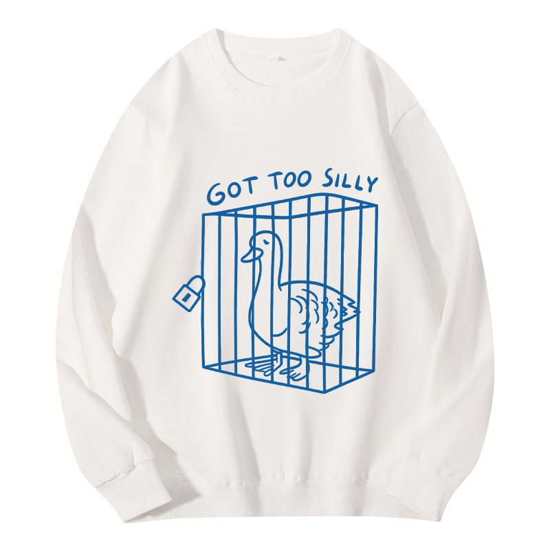 Tokyocanvas Got too silly Funny Classic Sweatshirt