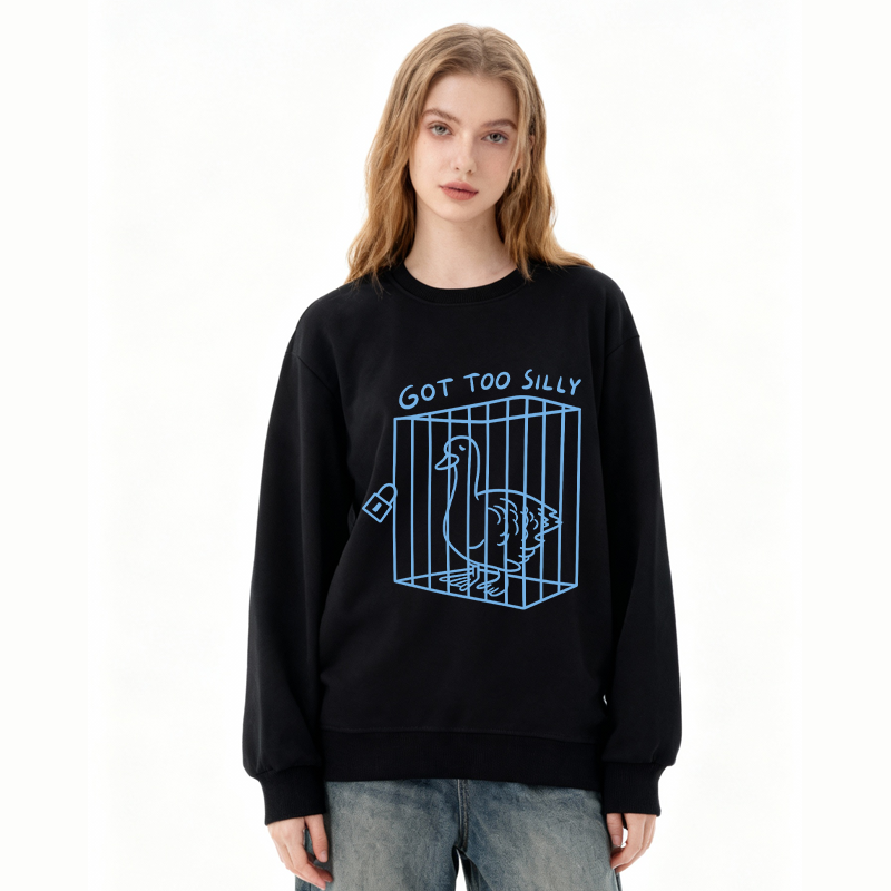 Tokyocanvas Got too silly Funny Classic Sweatshirt