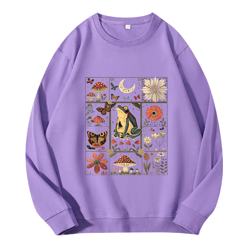 Tokyocanvas Celestial Frog Goblincore Mushroom Classic Sweatshirt
