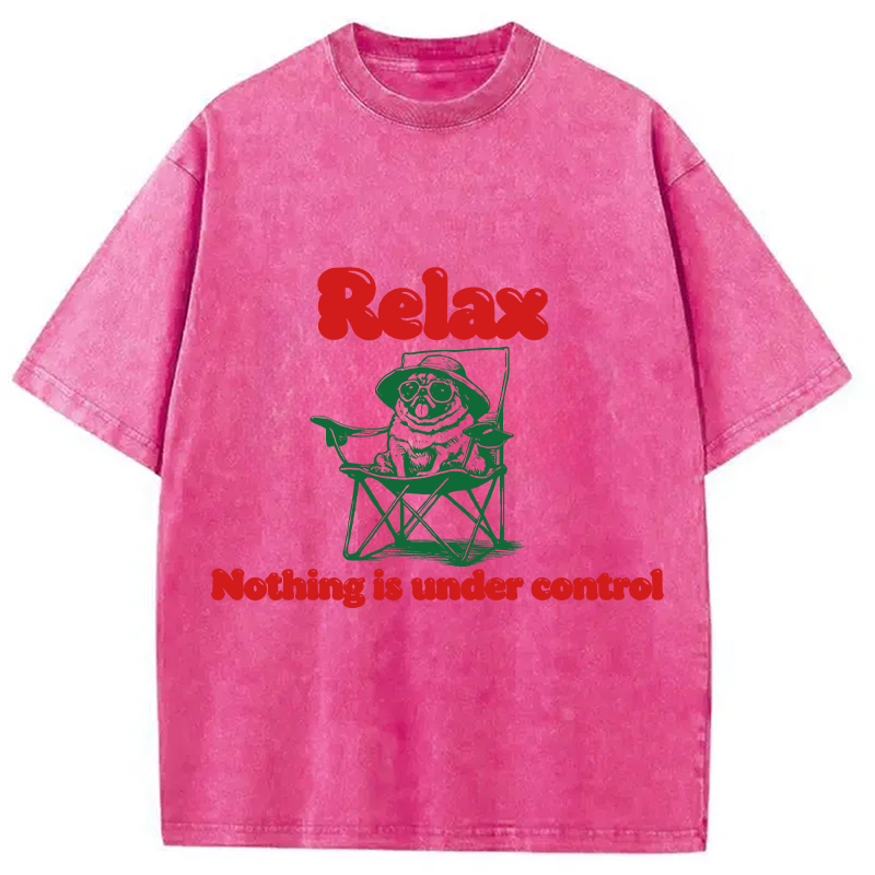 Tokyocanvas Relax Nothing is Under Control Washed T-Shirt