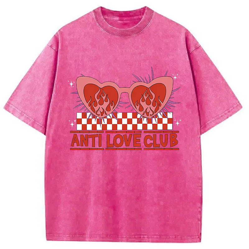 Tokyocanvas Funny Valentine's Day Heartbreak Washed T-Shirt