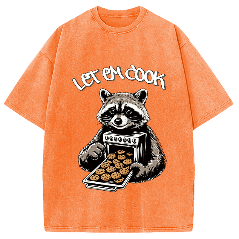 Tokyocanvas Let Em Cook Raccoon Washed T-Shirt