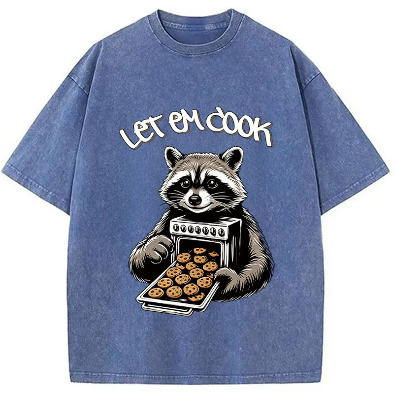 Tokyocanvas Let Em Cook Raccoon Washed T-Shirt