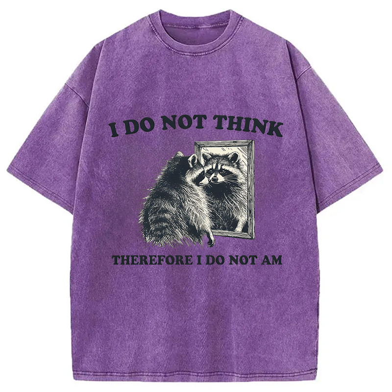 Tokyocanvas I Do Not Think Silly Raccoon Washed T-Shirt