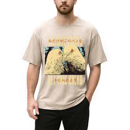 Tokyocanvas Get This Bread Pigeon Washed T-Shirt