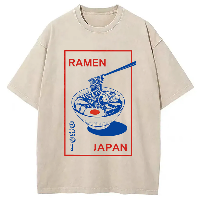 Tokyocanvas Umai Noodle Washed T-Shirt