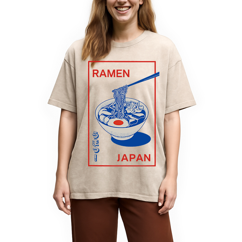 Tokyocanvas Umai Noodle Washed T-Shirt