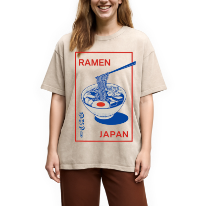 Tokyocanvas Umai Noodle Washed T-Shirt