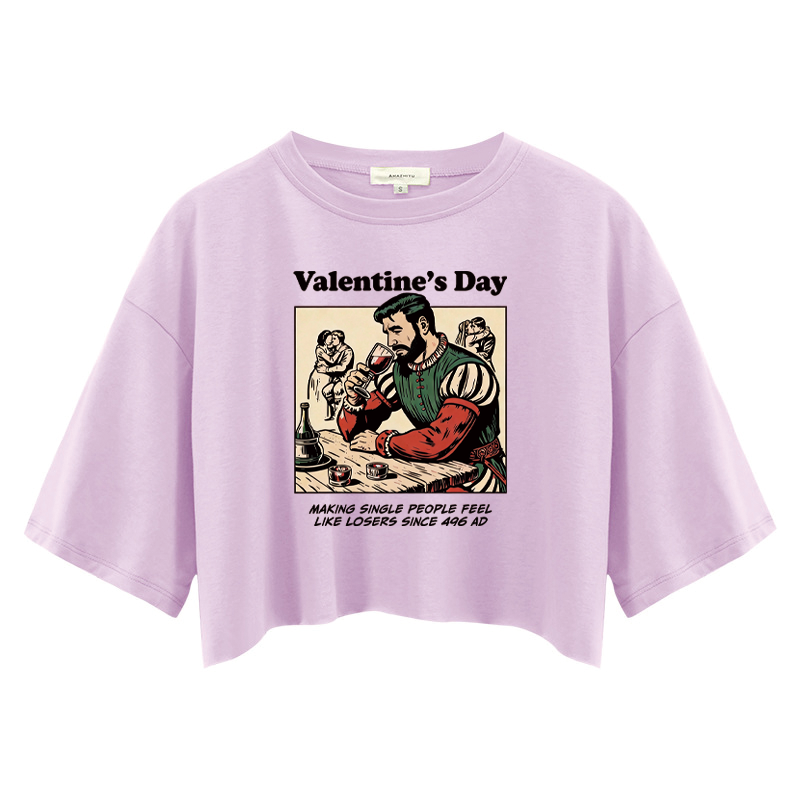 Tokyocanvas Funny Anti-Valentines Crop Top