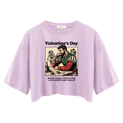 Tokyocanvas Funny Anti-Valentines Crop Top
