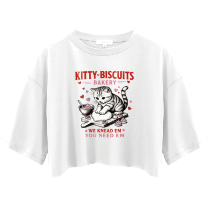 Tokyocanvas Kitty Biscuits Bakery Crop Top