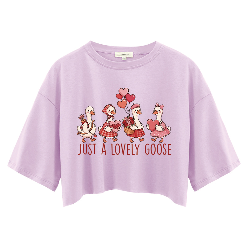 Tokyocanvas Just A Lovely Goose Crop Top