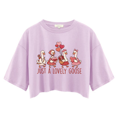 Tokyocanvas Just A Lovely Goose Crop Top