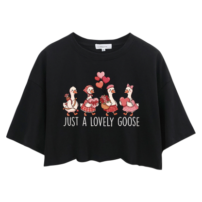 Tokyocanvas Just A Lovely Goose Crop Top