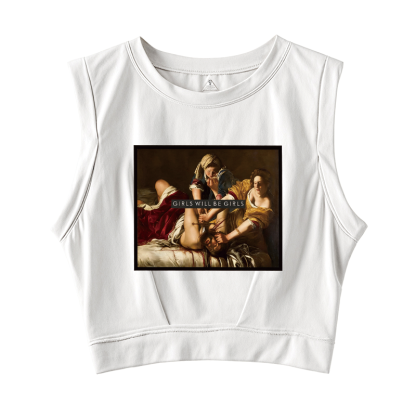 Tokyocanvas Girls Will Be Girls Sleeveless Crop Top