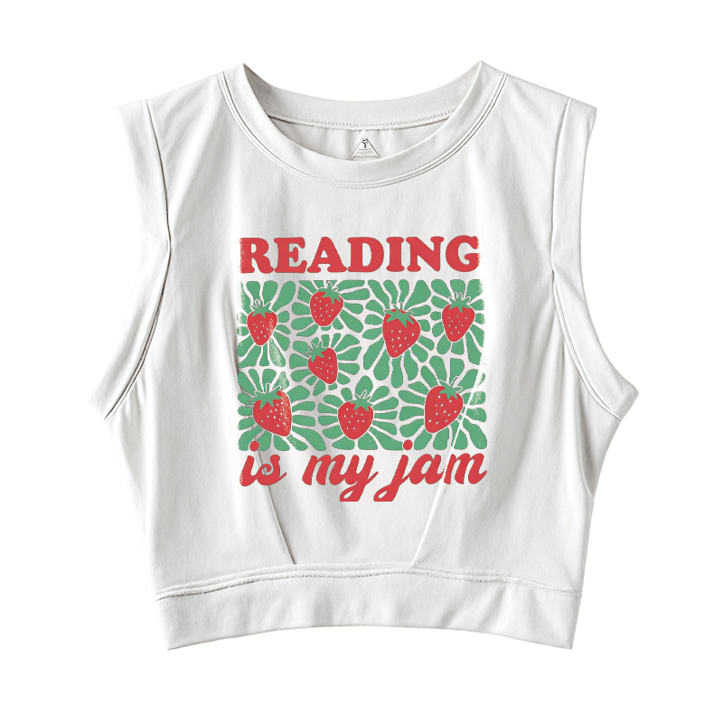 Tokyocanvas Reading Is My Jam Sleeveless Crop Top