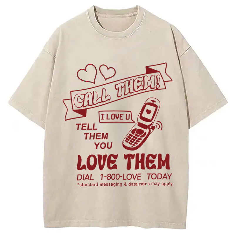 Tokyocanvas 1-800-LOVE Washed T-Shirt