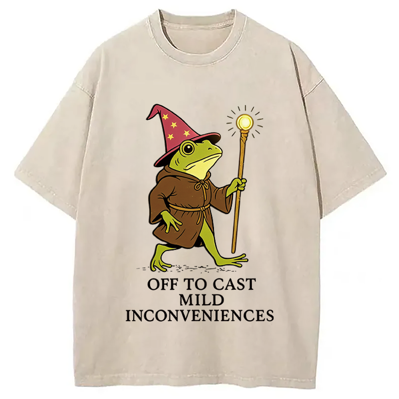 Tokyocanvas Funny DnD Frog Washed T-Shirt