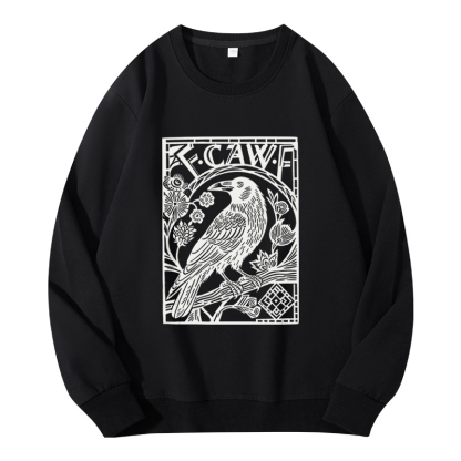 Tokyocanvas Retro F-Caw-F Black Crow Classic Sweatshirt