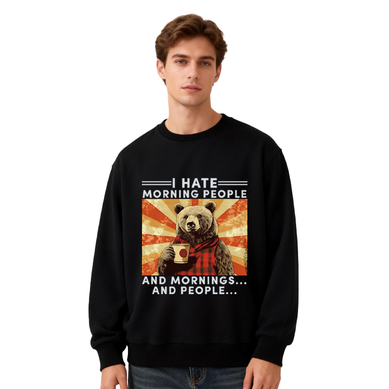 Tokyocanvas I Hate Morning People Classic Sweatshirt