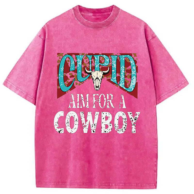 Tokyocanvas Cupid Aim For A Cowboy Washed T-Shirt
