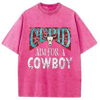 Tokyocanvas Cupid Aim For A Cowboy Washed T-Shirt