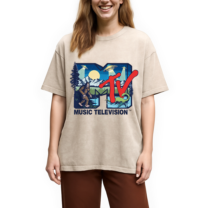 Tokyocanvas Cryptid MTV Washed T-Shirt