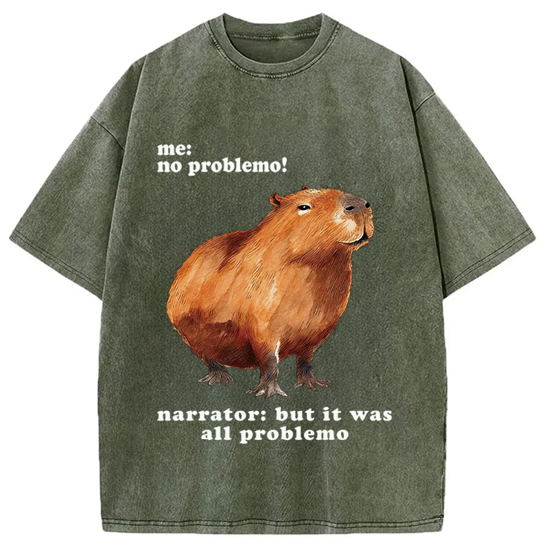 Tokyocanvas All Problemo, No Panic Washed T-Shirt
