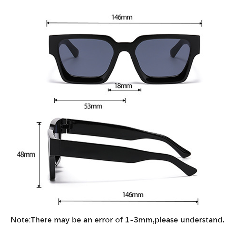 Tokyocanvas Thick-framed White Sunglasses