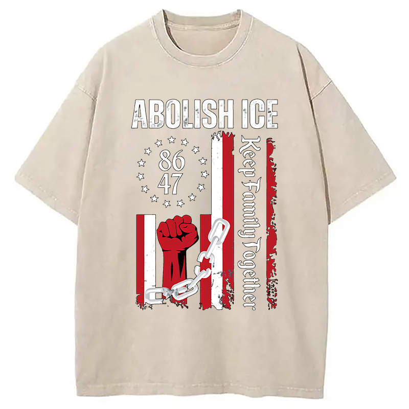 Tokyocanvas Abolish Ice Meme Washed T-Shirt