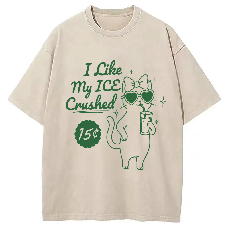 Tokyocanvas I Like My ICE Crushed Washed T-Shirt