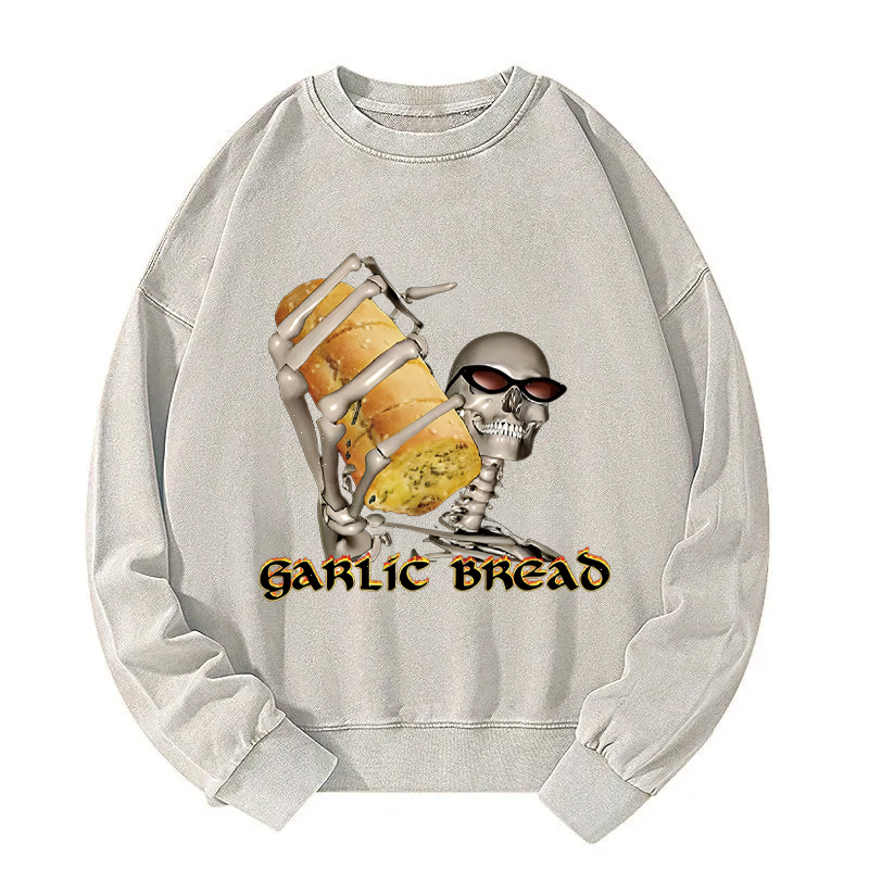 Tokyocanvas Evil Silly Skeleton Washed Sweatshirt